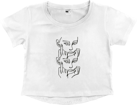 Women's Cropped Premium T-Shirt - f.ck - Mfest