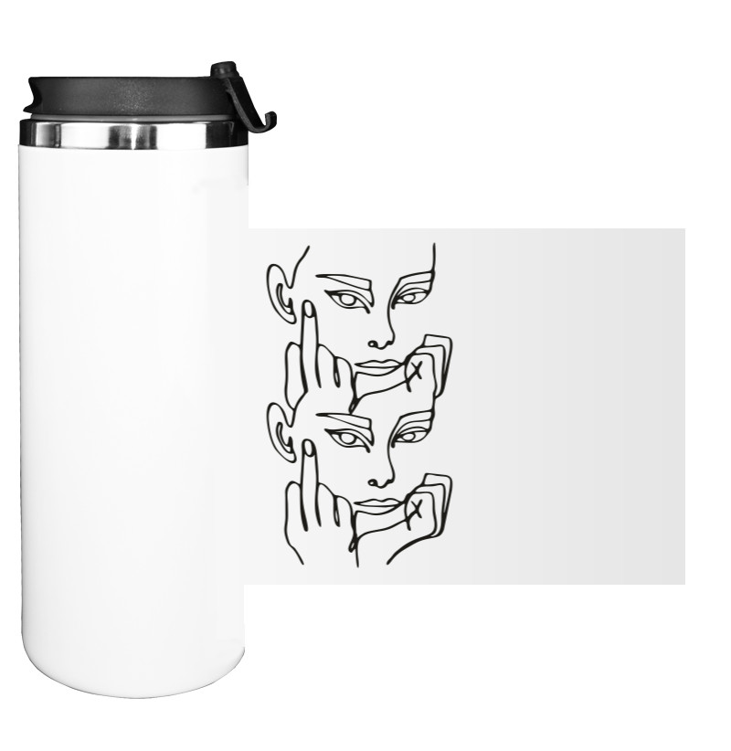 Тренды - Water Bottle on Tumbler - f.ck - Mfest