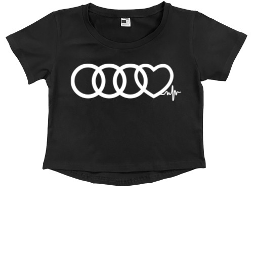 Kids' Premium Cropped T-Shirt - audi - Mfest