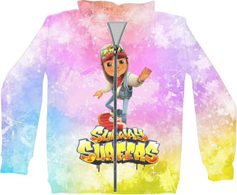 Kids' Zip-through Hoodie 3D - Subway Surfers (1) - Mfest