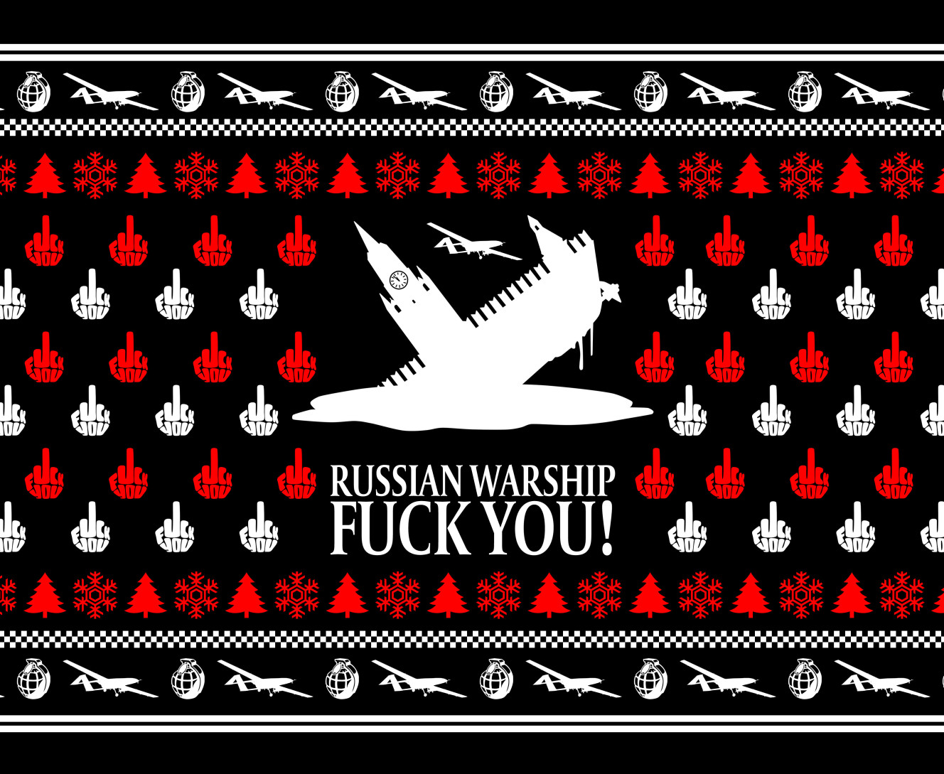 Mouse Pad - Новий рік (russian warship fuck you) - Mfest