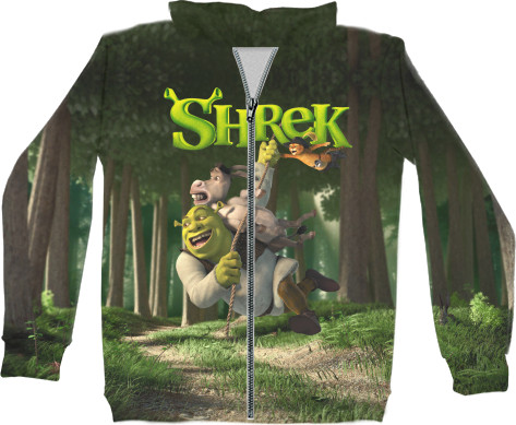 Kids' Zip-through Hoodie 3D - Шрек [1] - Mfest