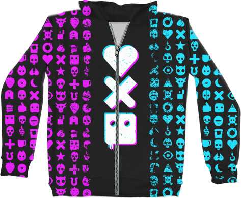 Kids' Zip-through Hoodie 3D - Love Death and Robots 4 - Mfest