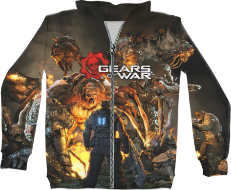 Kids' Zip-through Hoodie 3D - Gears of War 18 - Mfest