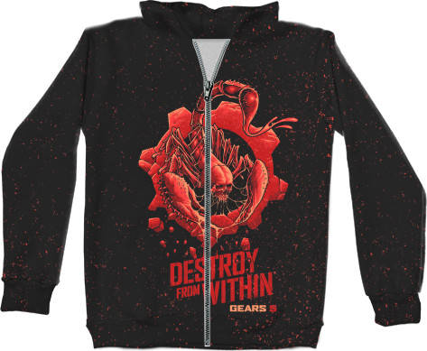 Kids' Zip-through Hoodie 3D - Gears of War 19 - Mfest