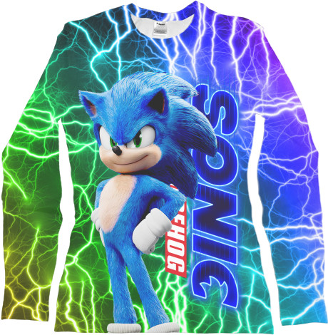 Women's Longsleeve Shirt 3D - SONIC (lightning 2) - Mfest