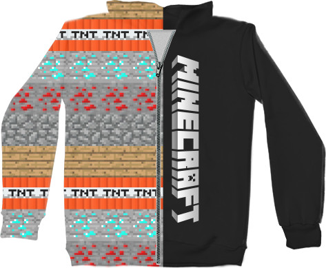 Kids' Zip-through Hoodie 3D - Minecraft - Mfest