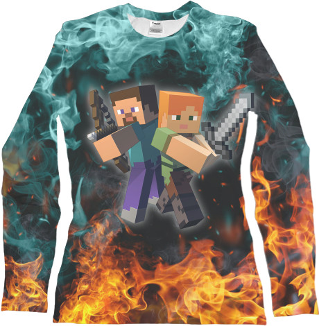 Women's Longsleeve Shirt 3D - Minecraft - Mfest