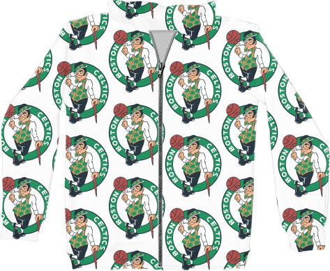 Kids' Zip-through Hoodie 3D - BOSTON CELTICS (4) - Mfest