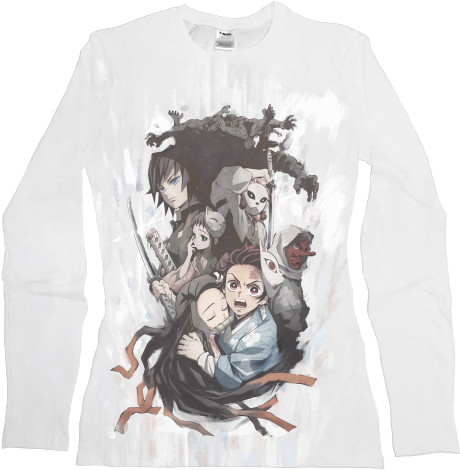 Women's Longsleeve Shirt 3D - DEMON SLAYER: KIMETSU NO YAIBA [57] - Mfest