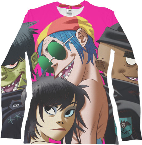 Women's Longsleeve Shirt 3D - Gorillaz (3) - Mfest