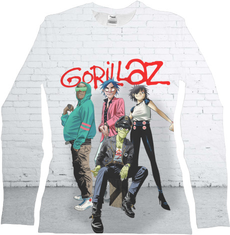 Women's Longsleeve Shirt 3D - Gorillaz (2) - Mfest