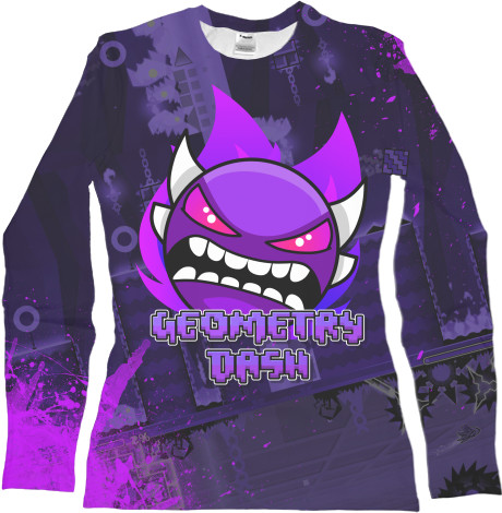 Women's Longsleeve Shirt 3D - GEOMETRY DASH [18] - Mfest