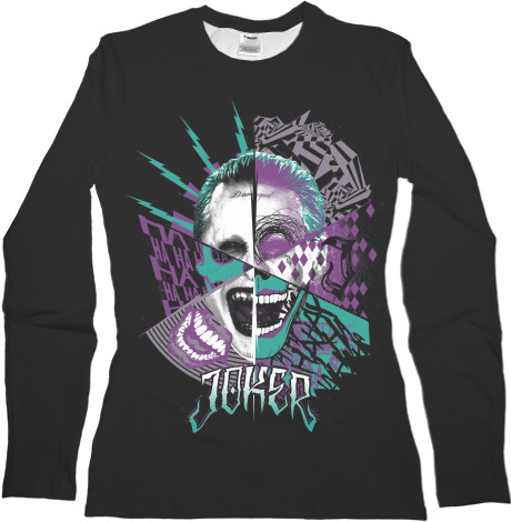 Women's Longsleeve Shirt 3D - СМЕХ ДЖОКЕРА (ОТРЯД САМОУБИЙЦ) - Mfest