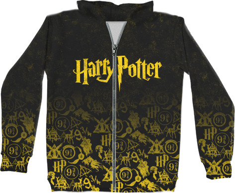 Kids' Zip-through Hoodie 3D - HARRY POTTER (19) - Mfest