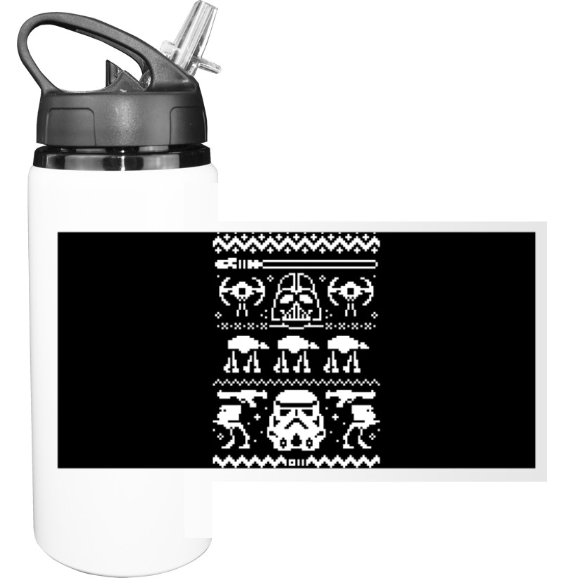 Sport Water Bottle - ЗВЫЕЗДНЫЕ ВОЙНЫ (НОВЫЙ ГОД) 1 - Mfest