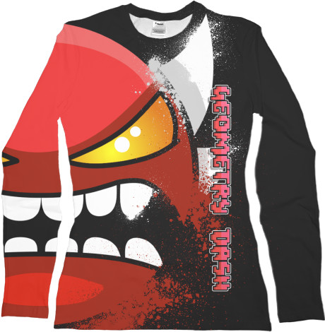 Women's Longsleeve Shirt 3D - Geometry Dash [13] - Mfest