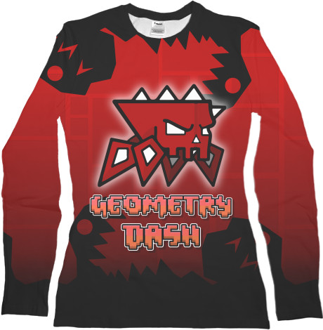 Women's Longsleeve Shirt 3D - Geometry Dash [17] - Mfest