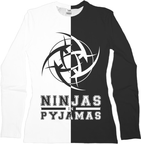 Футболка з Довгим Рукавом Жіноча 3D - Ninjas in Pyjamas [2] - Mfest