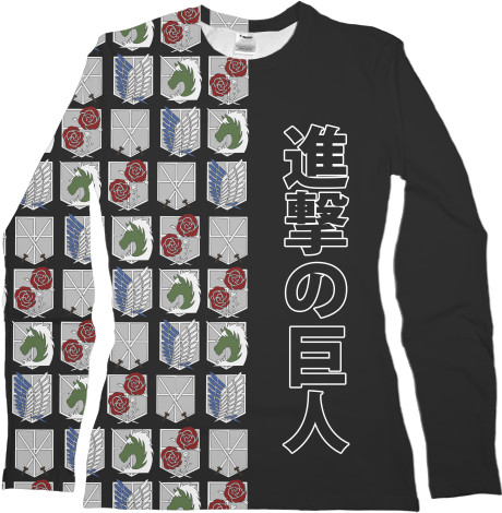 Women's Longsleeve Shirt 3D - АТАКА ТИТАНОВ (ATTACK ON TITANS) 28 - Mfest