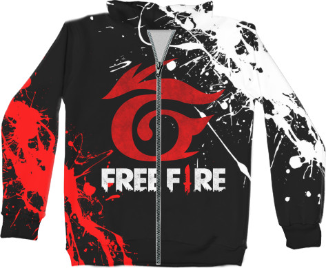 Kids' Zip-through Hoodie 3D - Garena Free Fire [20] - Mfest