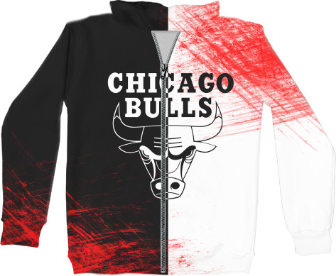 Kids' Zip-through Hoodie 3D - Chicago Bulls [10] - Mfest