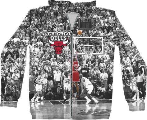 Kids' Zip-through Hoodie 3D - Chicago Bulls [8] - Mfest