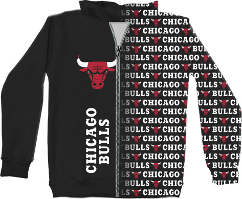 Kids' Zip-through Hoodie 3D - Chicago Bulls [7] - Mfest