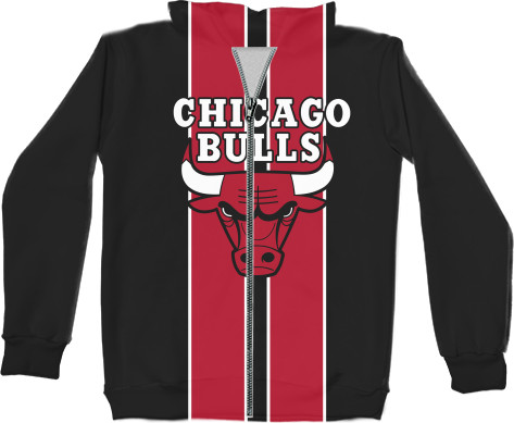 Kids' Zip-through Hoodie 3D - Chicago Bulls [3] - Mfest