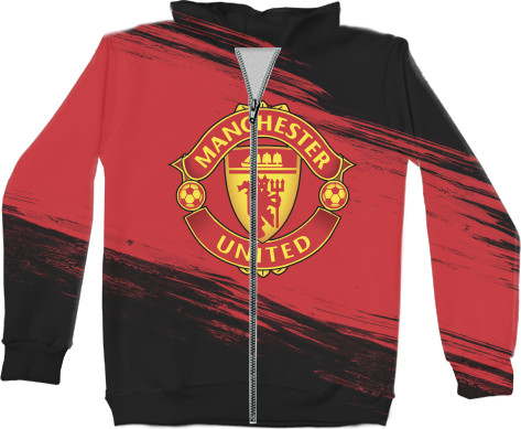 Kids' Zip-through Hoodie 3D - manchester united [5] - Mfest