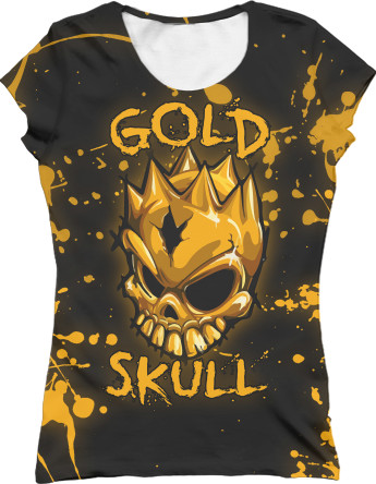 Women's T-Shirt 3D - STANDOFF 2 [GOLD SKULL] 5 - Mfest