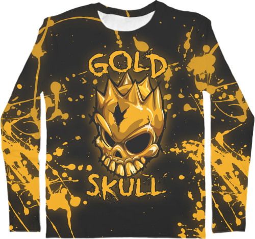 Men's Longsleeve Shirt 3D - STANDOFF 2 [GOLD SKULL] 5 - Mfest