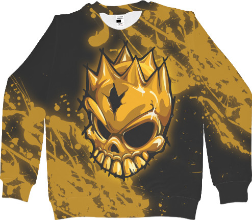 Men's Sweatshirt 3D - STANDOFF 2 [GOLD SKULL] 4 - Mfest