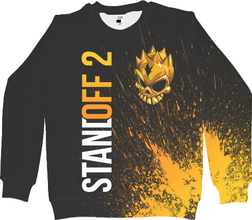 Men's Sweatshirt 3D - STANDOFF 2 [GOLD SKULL] 2 - Mfest