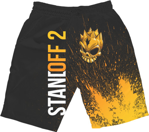 Men's Shorts 3D - STANDOFF 2 [GOLD SKULL] 2 - Mfest