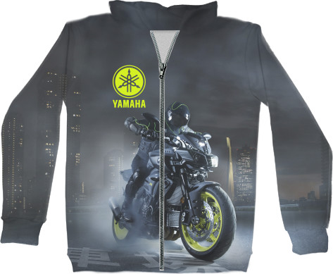 Unisex Zip-through Hoodie 3D - YAMAHA (13) - Mfest