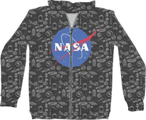 Unisex Zip-through Hoodie 3D - NASA [13] - Mfest