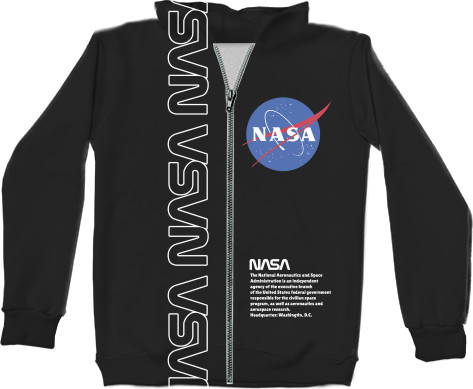 Unisex Zip-through Hoodie 3D - NASA [12] - Mfest