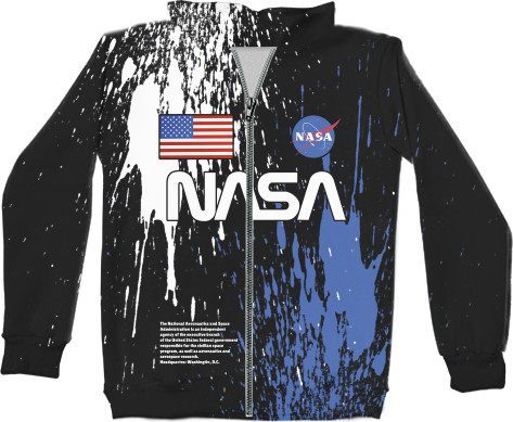 Unisex Zip-through Hoodie 3D - NASA [2] - Mfest