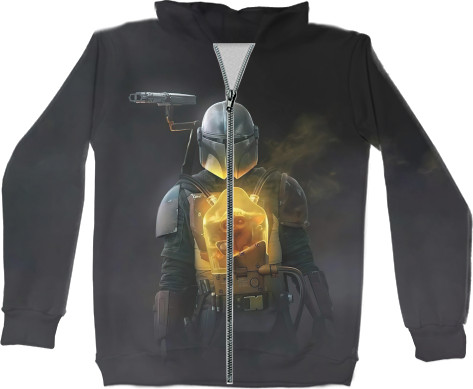 Kids' Zip-through Hoodie 3D - The Mandalorian (2) - Mfest