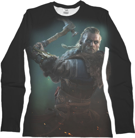 Women's Longsleeve Shirt 3D - Assassin’s Creed Valhalla (1) - Mfest