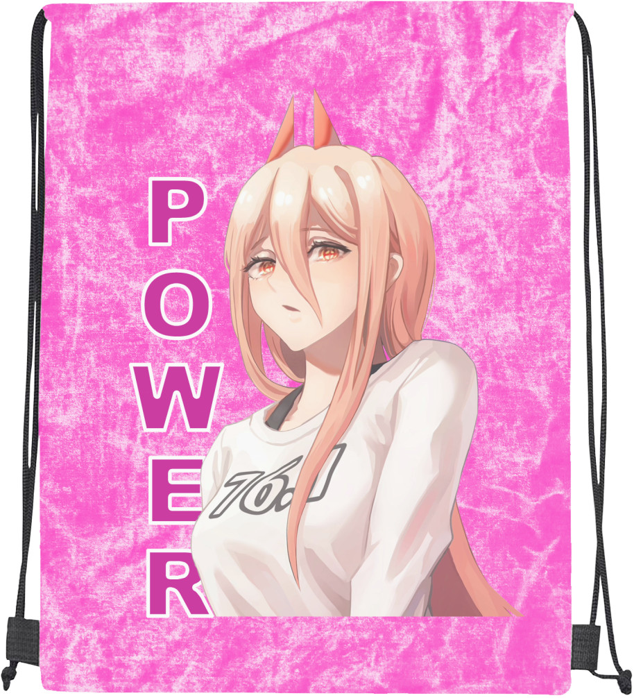 Drawstring Bag - CHAINSAW MAN POWER - Mfest