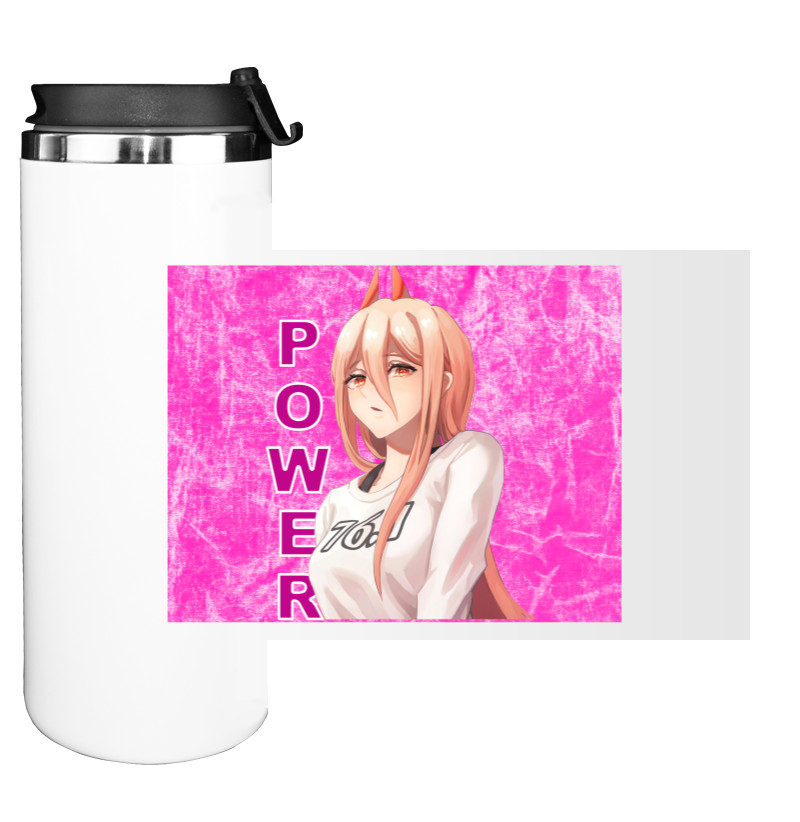 Water Bottle on Tumbler - CHAINSAW MAN POWER - Mfest