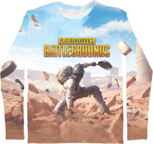 Kids' Longsleeve Shirt 3D - PUBG (20) - Mfest