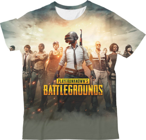 Kids' T-Shirt 3D - PUBG (22) - Mfest