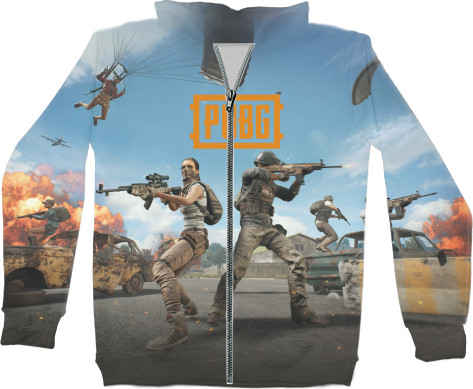 Kids' Zip-through Hoodie 3D - PUBG (21) - Mfest