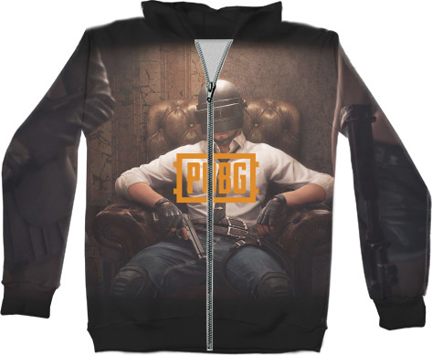 Unisex Zip-through Hoodie 3D - PUBG (24) - Mfest