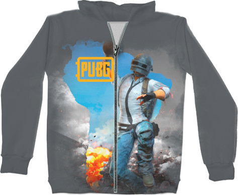 Unisex Zip-through Hoodie 3D - PUBG (18) - Mfest