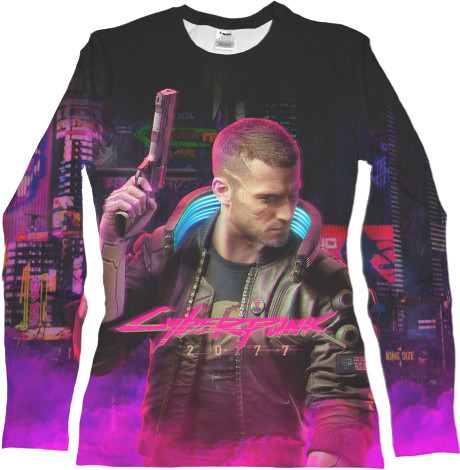 Women's Longsleeve Shirt 3D - CYBERPUNK 2077 (12) - Mfest