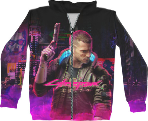 Unisex Zip-through Hoodie 3D - CYBERPUNK 2077 (12) - Mfest